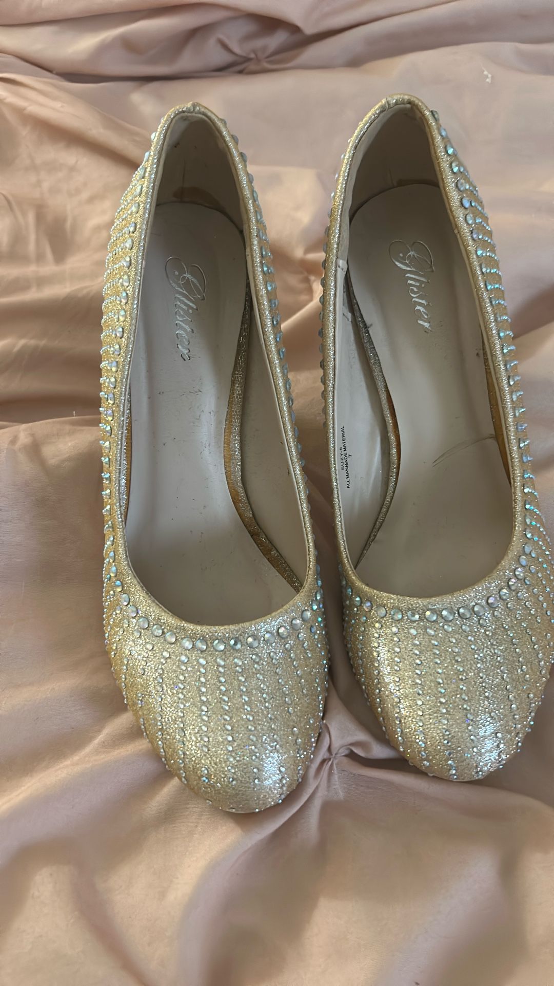 Gold Fancy, Bedazzled Shoes