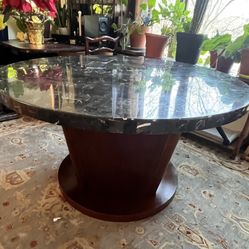 ACME Furniture Company 54" Diameter Dining Table w/Natural Marble Surface