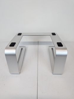 Aluminum Laptop Stand Ergonomic Desktop Riser for MacBook & Laptops Silver