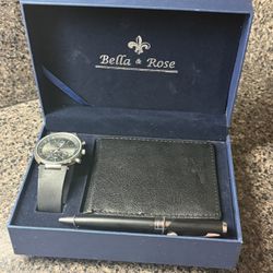 Bella & Rose Watch/Wallet/Pen Set 