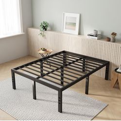 New in box Novilla Bed Frame Queen Size, 16 Inch Simplicity Metal Platform Queen Bed Frame with Underbed Storage, No Box Spring Needed, Heavy Duty Ste
