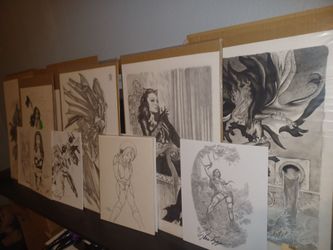 Assorted Comic Character Artwork