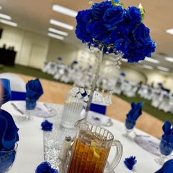 Royal Blue Center Pieces 