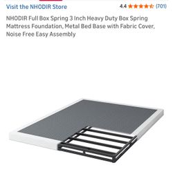 New! 3” Full size box spring
