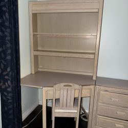 Bedroom Set (2 dressers, mirror, desk, two shelves, chair)