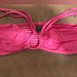 SHEIN Vibrant Pink Bandeau Top