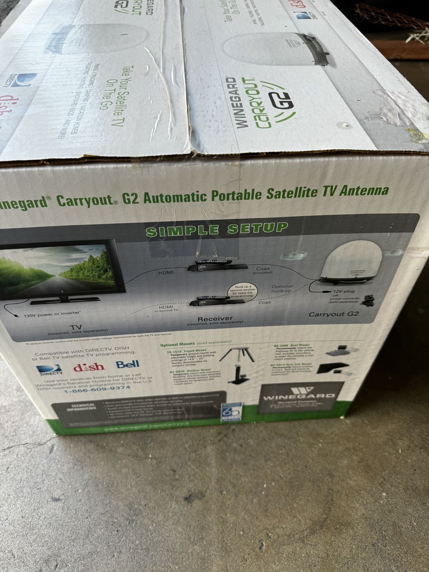 Winegard Carryout Automatic Directv Dish Bell Antenna