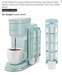 Keurig Mini Coffee Maker + Side Pod Storage Holder, Like New - $60