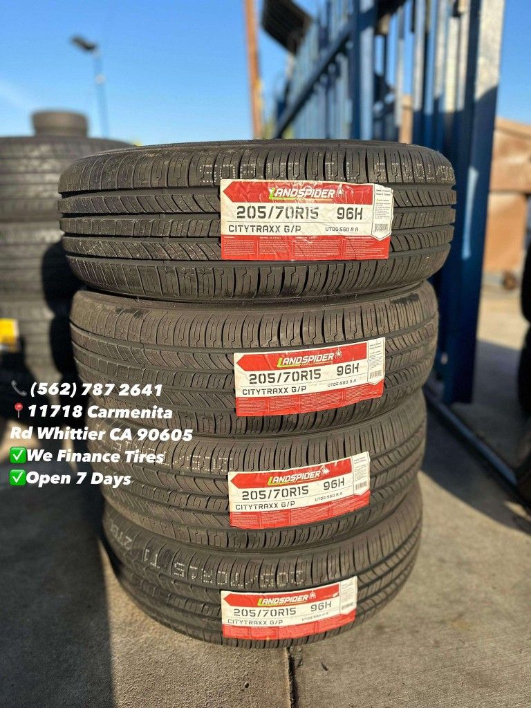 205/70/15 Landspider All Season New Set of Tires Installed and Balanced Set de Llantas Nuevas Instaladas y Balanceadas