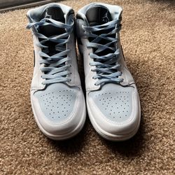 Jordan 1 Mid (white Ice Blue) Size 12
