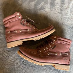 Size 10 Burgundy Timberland Boots 