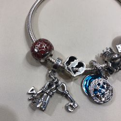 95 pure Italian silver charm bracelet