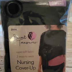 Secret Treasures Maternity Nursing Cover-Up Wrap Fits XL - 3XL (16-22) Black