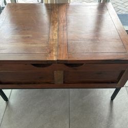 Rectangular Coffee Table With Storage 