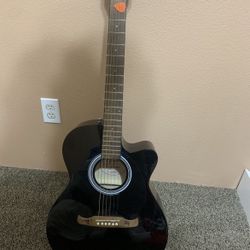 Black Fender 6 String Guitar