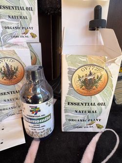 $5 each  Chamomile Essential Oil - 4 oz (120 ml) Aromatherapy Oil for Diffusers, Humidifiers, DIY Candles, Soap Making, Bath - Relaxing Scent for Home