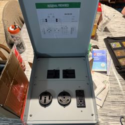 Power Outlet Panel with Circuit Breaker RV Base Electrical Panel, Installation Of Triple Outlets 20+30+50 Amp RV Circuit Breaker Panel Box, Pre-Wired 