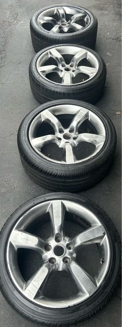 Set of 4 Nissan 350z 370z staggered 18” OEM wheels rims tires TPMS maxima Altima Sentra  Infiniti g35 g37 q50 q60