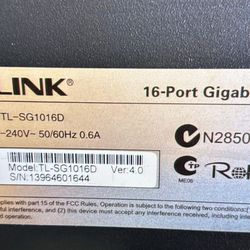 TP-link TL-SG1016D-port Gigabit Ethernet Switch