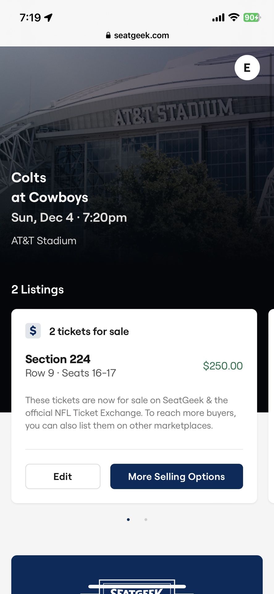 Dallas Cowboys vs Indianapolis Colts