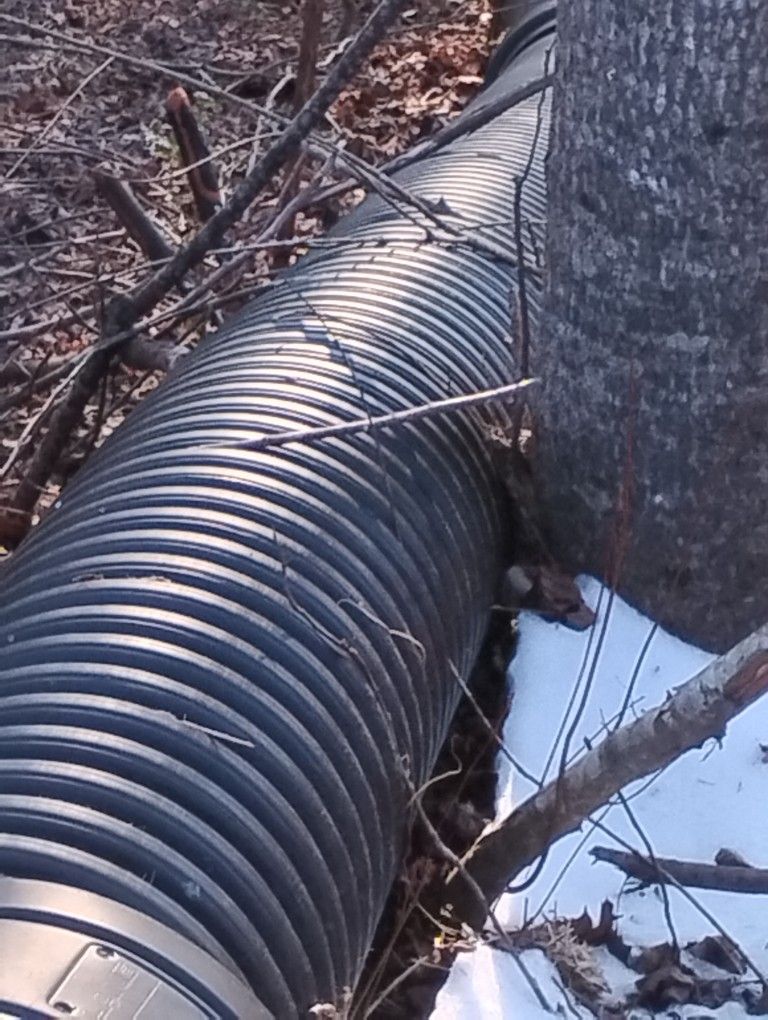 15in By 20 Ft Black Drainage Pipe.  2 For 400