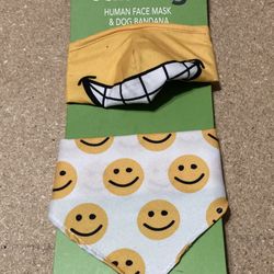 Doggie Bandanna & Human Face Mask