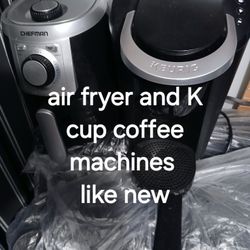 Keurig Coffee Machine And Chefman Air Fryer, Excellent Condition $35 For Both