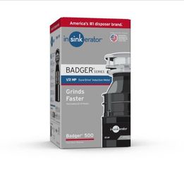 InSinkErator Badger 500, 1/2 HP Continuous Feed Kitchen Garbage Disposal, Badger Series