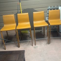 Gervin Recycled Leather Counter Stools