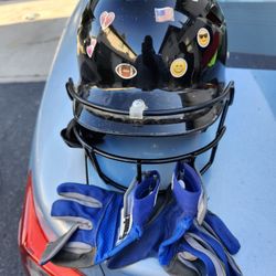 Kids Softball Helmet & Gloves