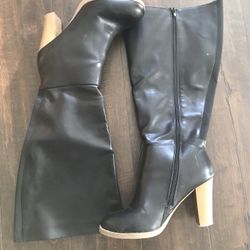 Ladies Black Boots - Size 10 Wide Calf
