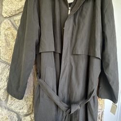 London Fog Men’s Vintage Gray. Trench Coat-Size 48 Long