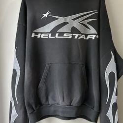 Vintage Hellstar Graphic Fleece Black Hoodie