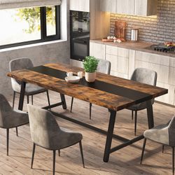 Dining Table ONLY for 8 People, 70.87" Rectangular Wood Kitchen Table