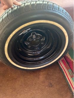 14” Black Powder Coated Wheels & Like-New Milestar Tires - Set of 4 - $500 OBO