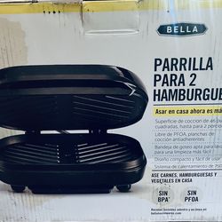 Bella 2-Burger Indoor Grill- New