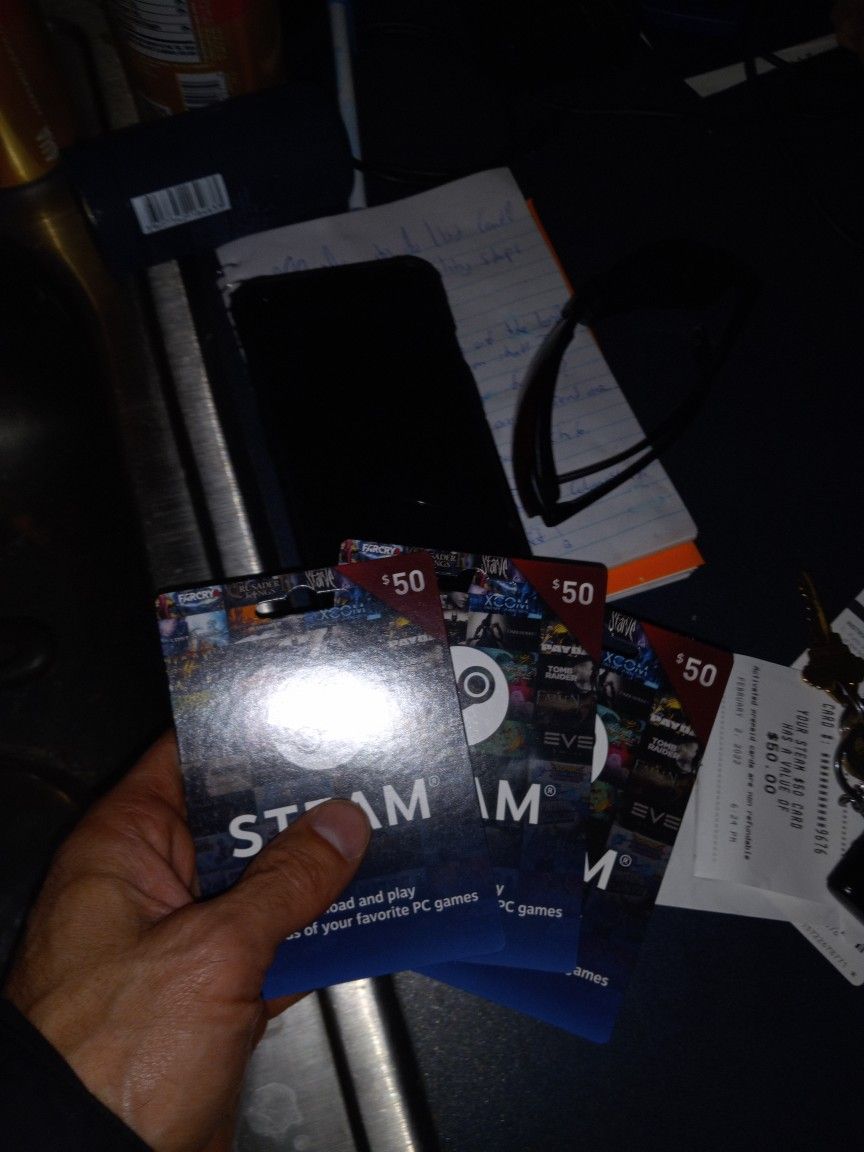 Verifiable Steam Cards W/recepits