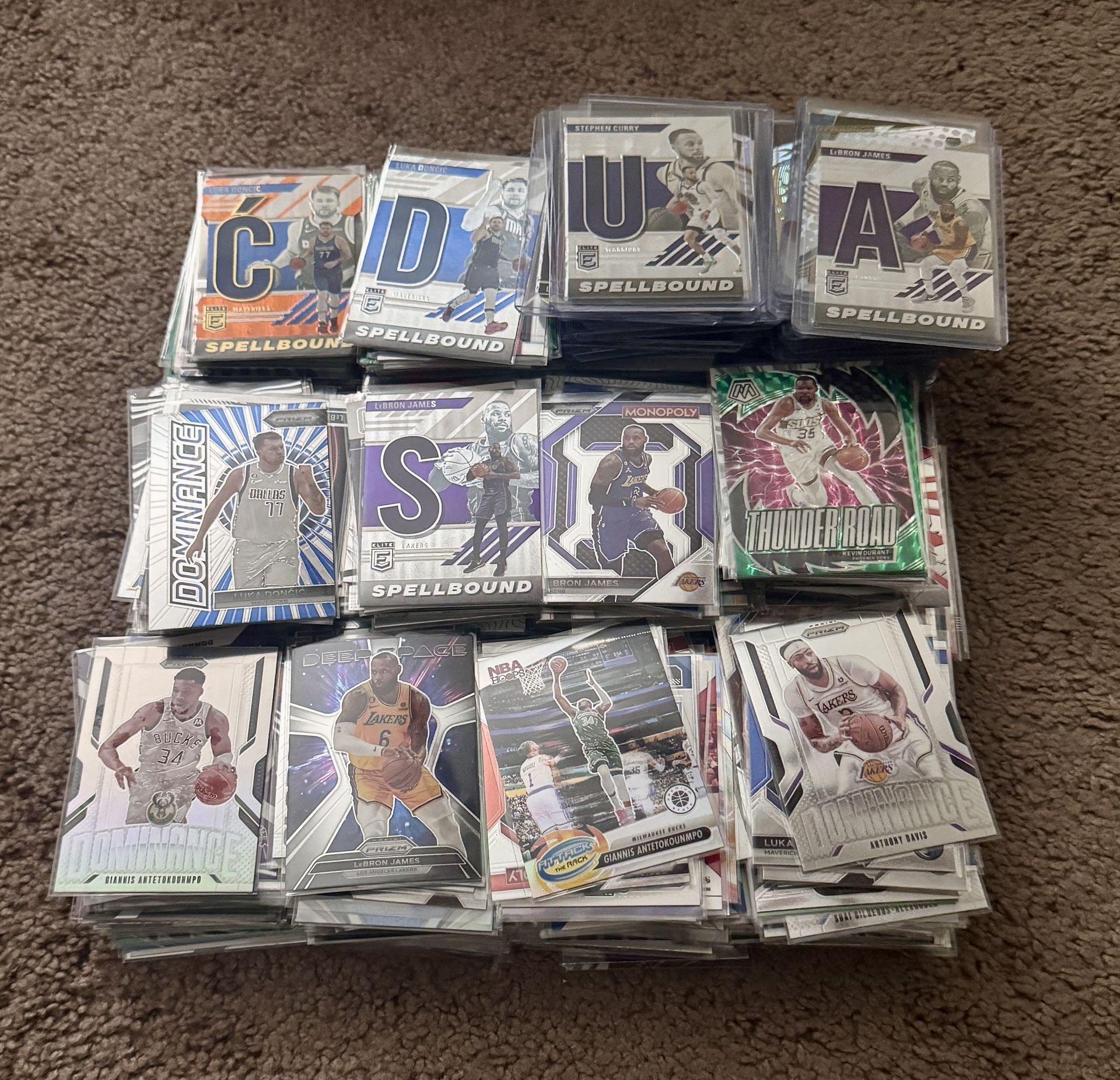 Bulk Box Of 675+ NBA Veteran Inserts and Insert Parallels