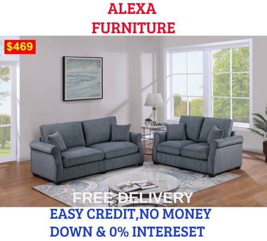 BRAND NEW 2 PC SOFA SET INCLUDES SOFA  AND  LOVESEAT  Item #PDX018429