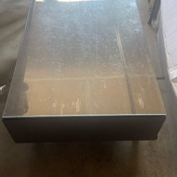 Brown Coffee Table With Glass Top(or Best Offer)