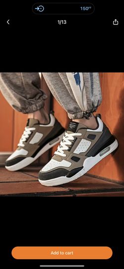 Men's Sneakers Size 9 – White Tan Black – Brand New