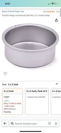 (1) Parrish Magic Line – 5”x2” round cake pan
