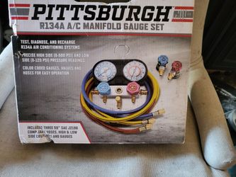 PITTSBURG  R134A AC MANIFOLD GAUGE SET
