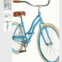 Retrospec Chatham-1 26" Step-Thru Beach Cruiser bike in Ocean Turquoise