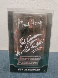 Sgt Slaughter Figure Signed