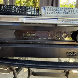 Onkyo TX-SR309 Receiver W/JVC DVD Player 