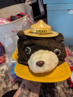 Vintage Smokey The Bear Plush Character Hat