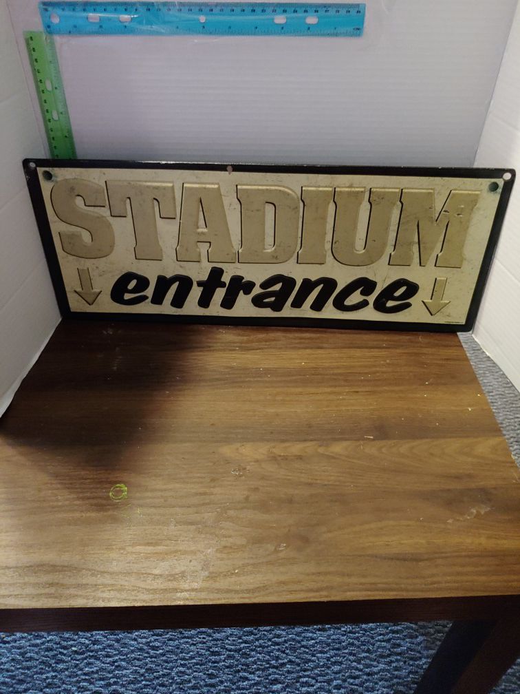 Stadium Entrance sign vintage