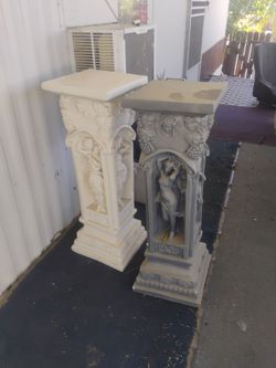 Cast figure s 30" tall X 10" X 10 used  $85 both
