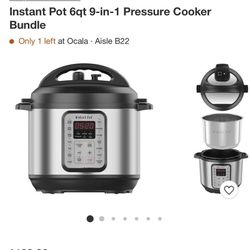 Instant Pot 6quart 9 And  One 